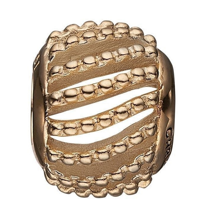 Christina Collect - Forgyldt sølv charm - Dotted Line t sølvarmbånd**