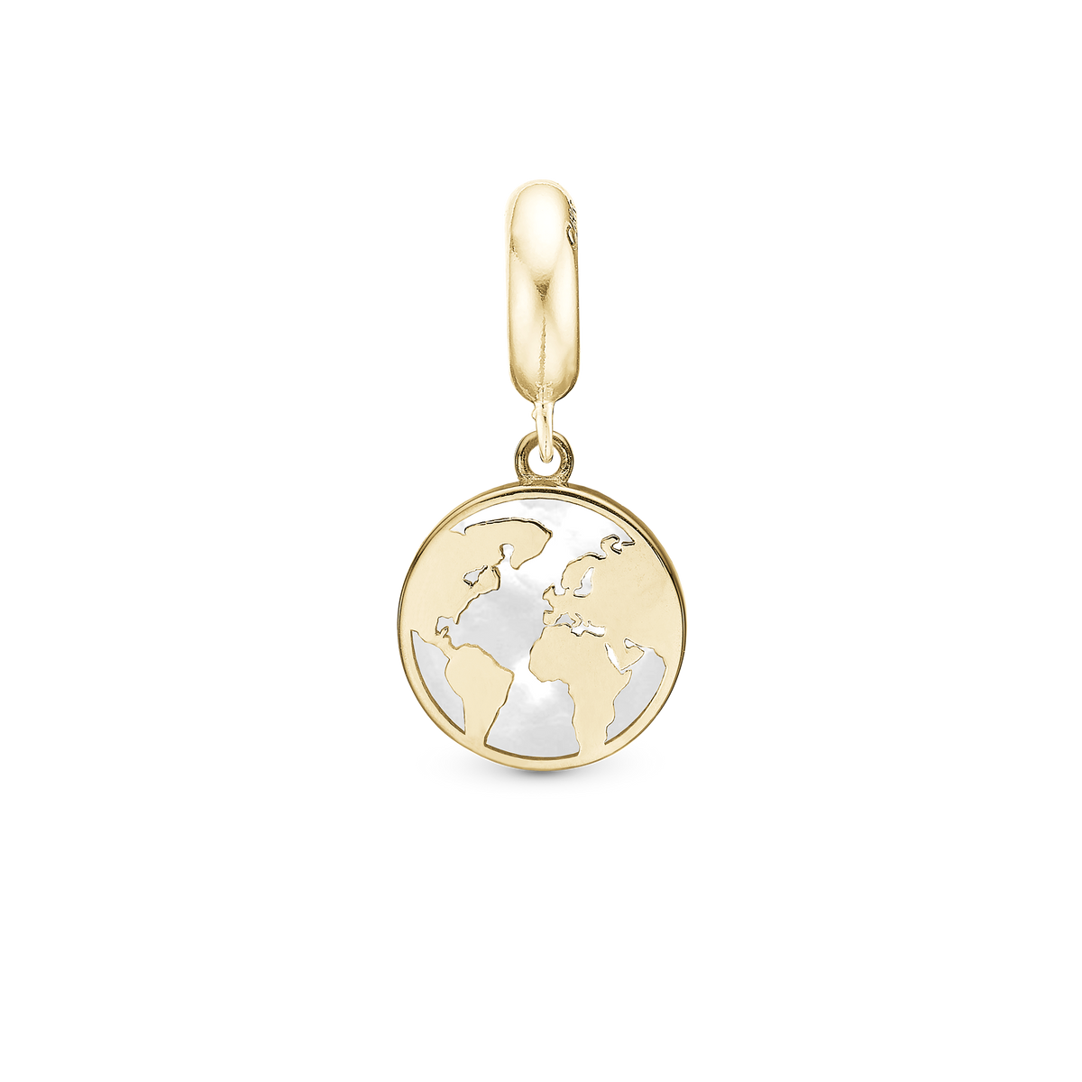 Christina Jewelry The World Perlemor hænger charm i forgyldt sølv