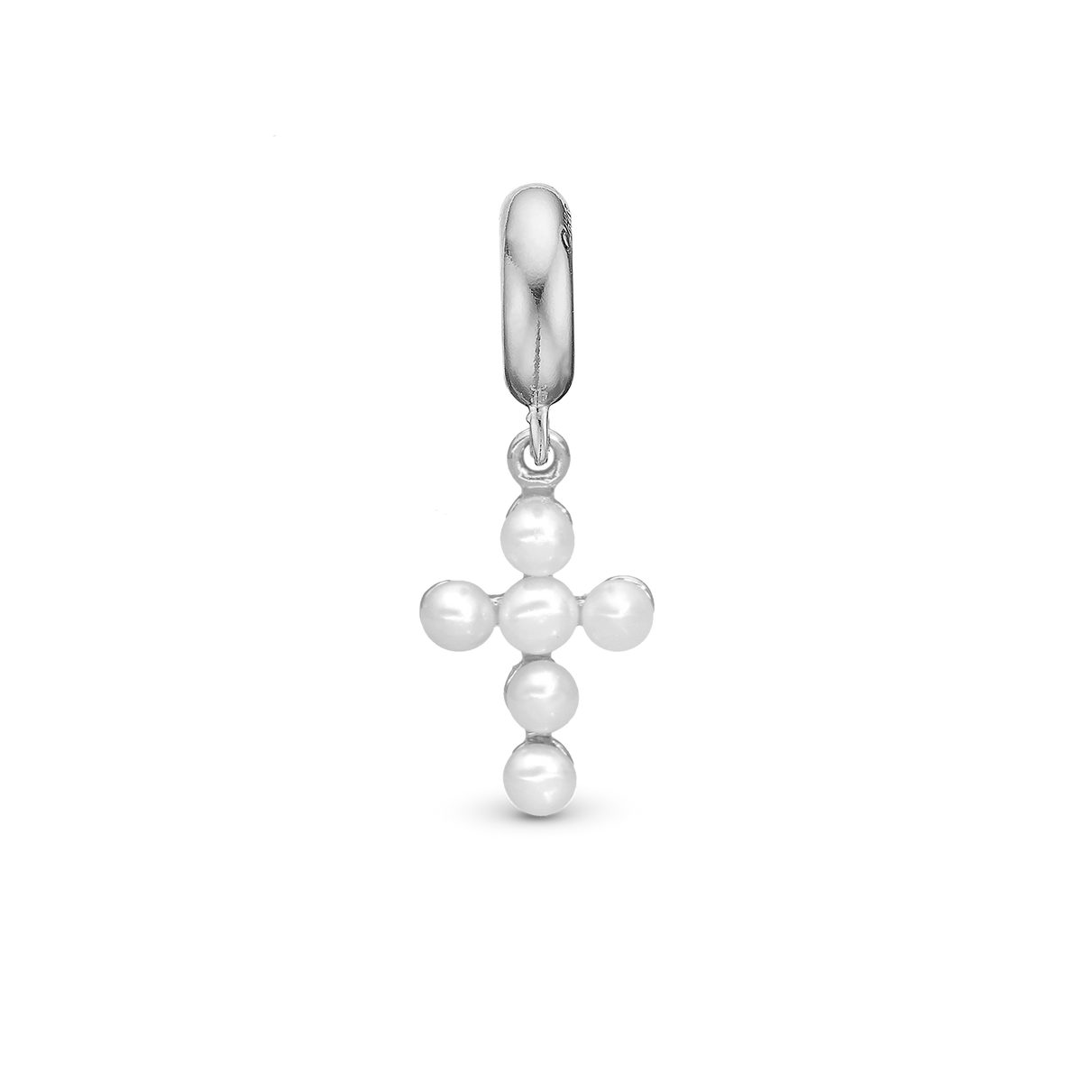 Christina Jewelry Pearl Cross hænger charm i sølv