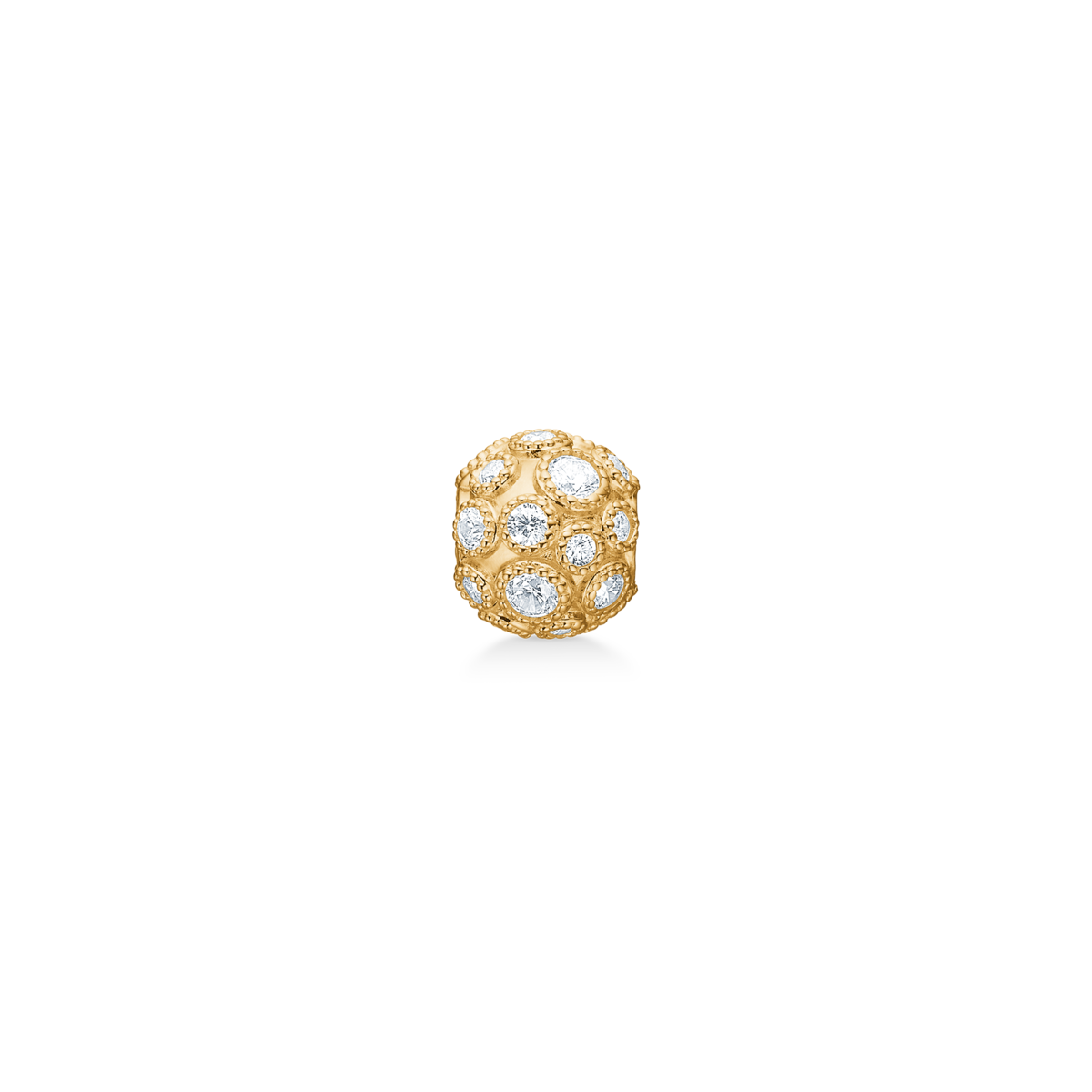 Mads Z Poetry Luxury bead i forgyldt sølv med zirkonia 8 mm