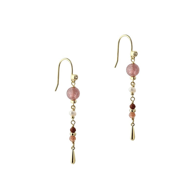 Aqua Dulce - Peachy Earhook i forgyldt sterlingsølv