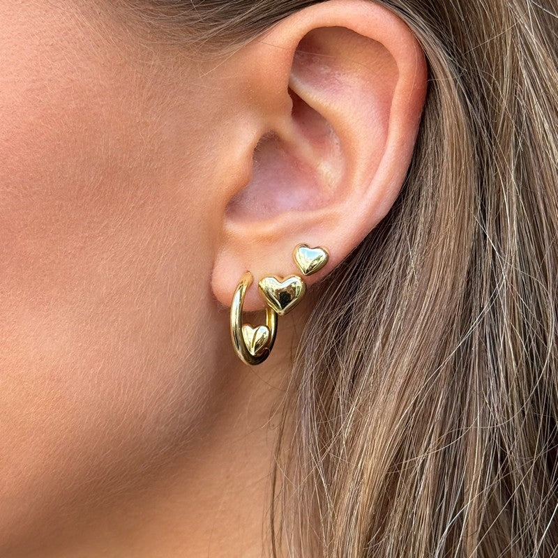 Aqua Dulce - Karla Small Earstud i forgyldt sterlingsølv