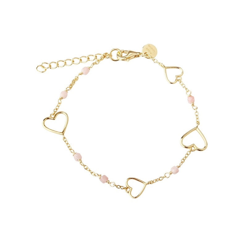 Aqua Dulce Alma armbånd i forgyldt sølv guldcenter