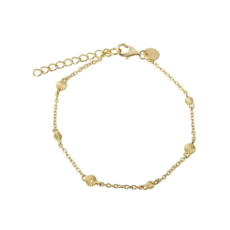 Aqua Dulce Line Simple armbånd i forgyldt sølv guldcenter