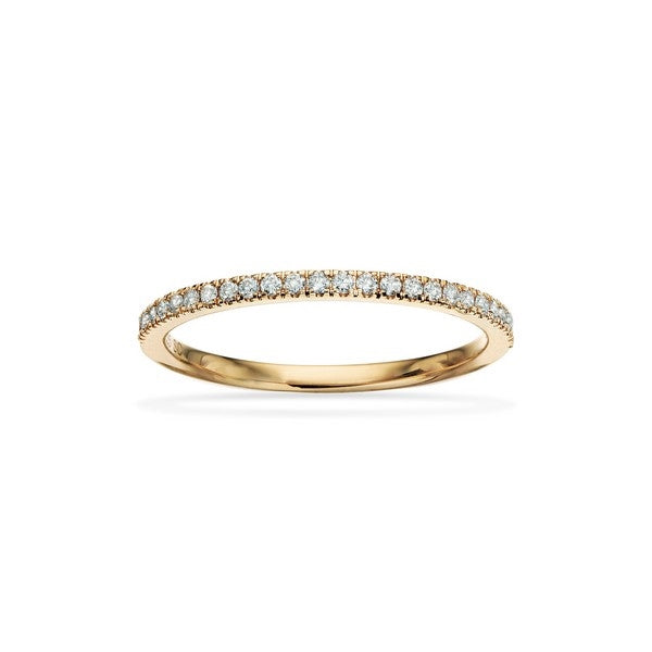 Dazzling alliancering i 14 kt guld med 0,16 ct brillantslebne diamanter