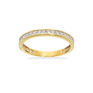 Scrouples alliancering i 8 kt. guld med zirkonia.