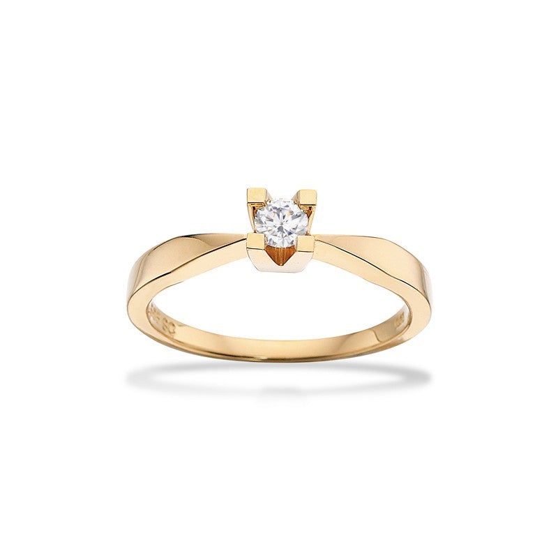 Kleopatra Ring i 8 kt. guld 0,05ct.-0,25ct. diamant