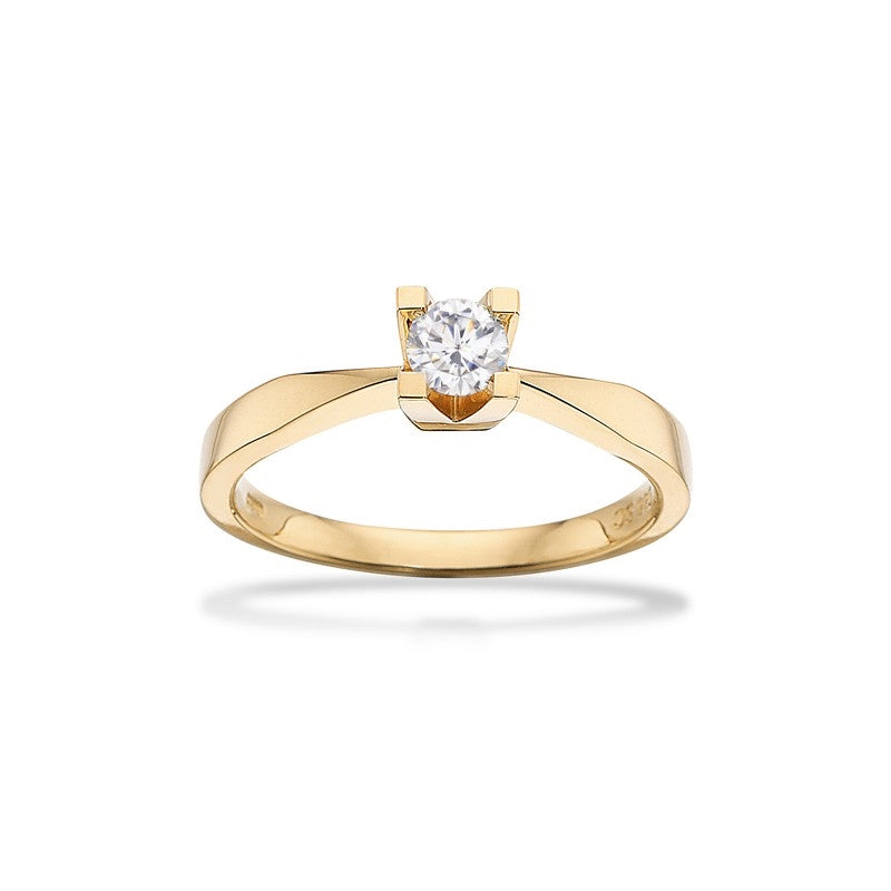 Kleopatra Ring i 8 kt. guld 0,05ct.-0,25ct. diamant