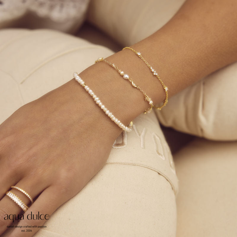 DREAMLIT MIX armbånd i forgyldt sølv, detalje