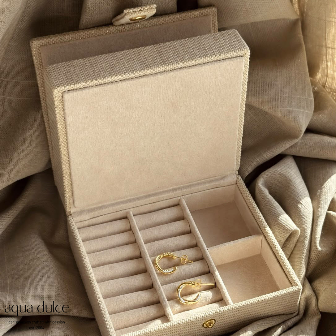 Aqua Dulce Jewellery Box Medium smykkeskrin i sand, billede 3