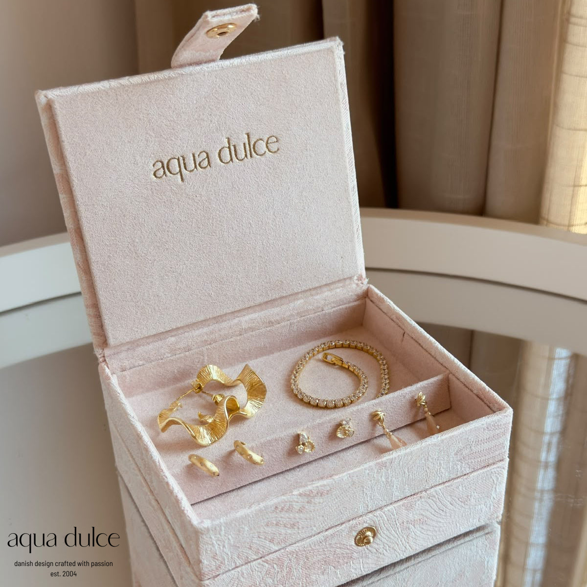 Aqua Dulce Jewellery Box Medium smykkeskrin i rosa, billede 2