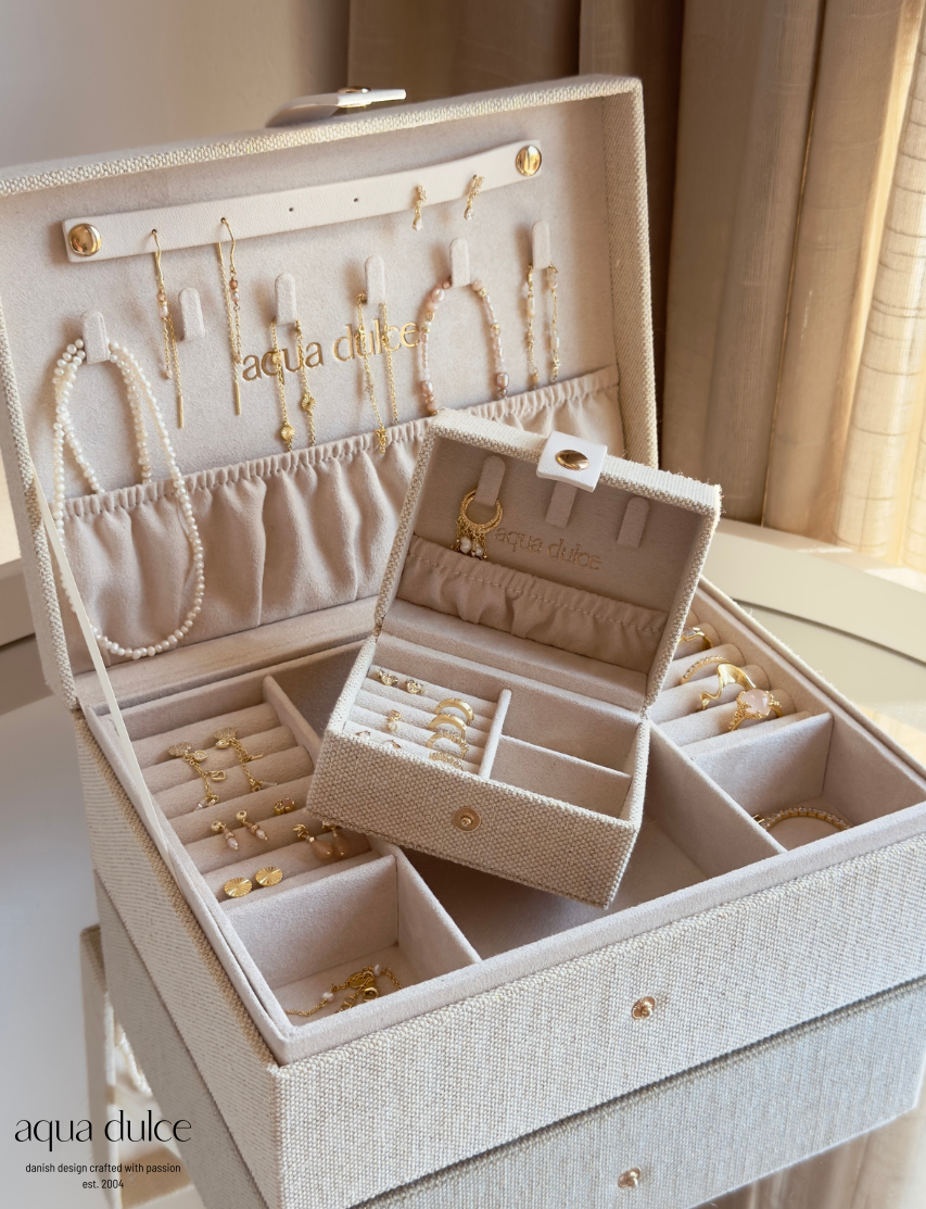 Aqua Dulce Jewellery Box Big stort smykkeskrin i rosa, billede 3