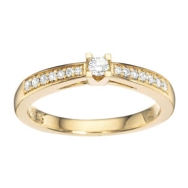 Kleopatra Queen Ring i 14 kt guld 0,15-0,53 ct W/si