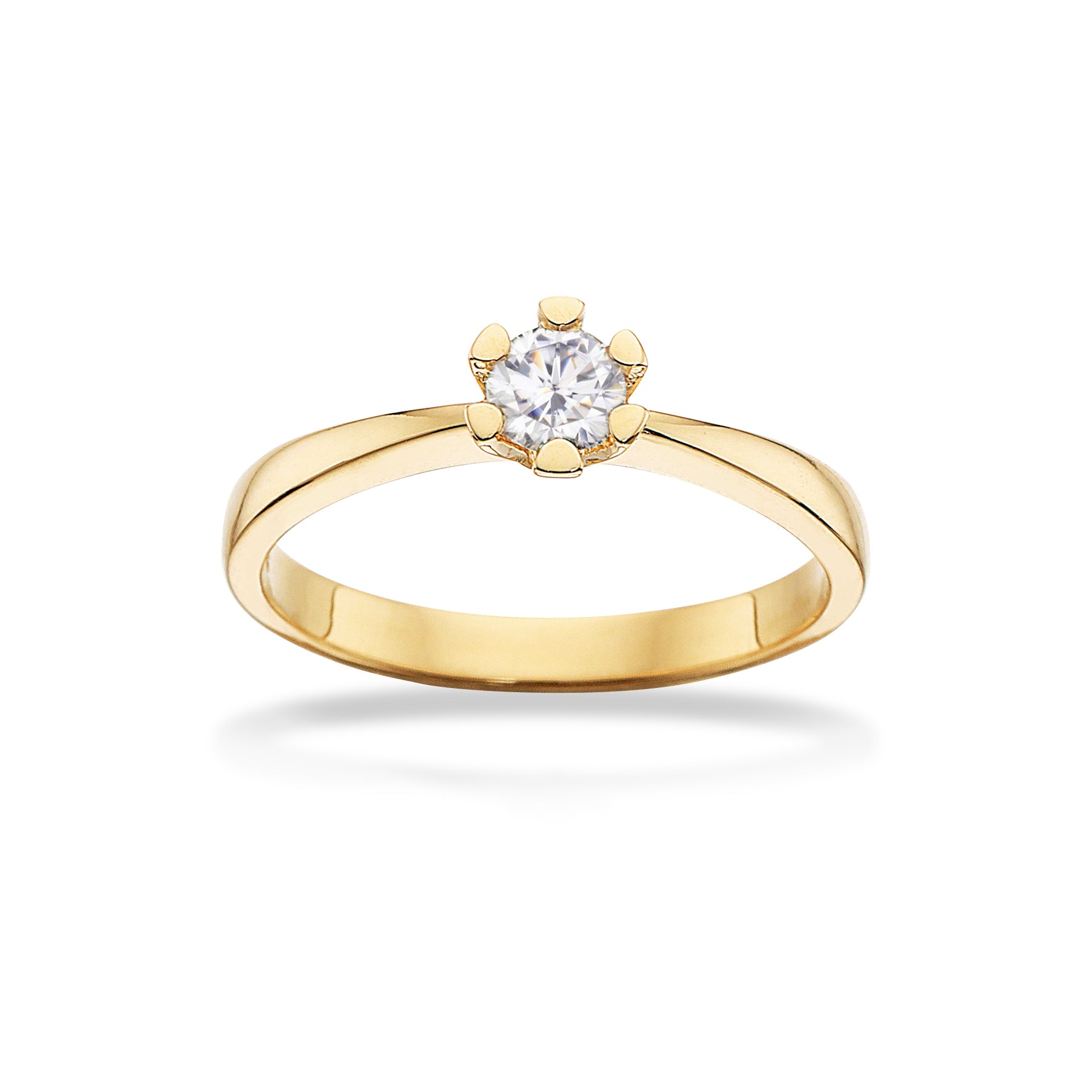 Vida ring 8 kt. guld med brillant 0,03 - 0,35ct.