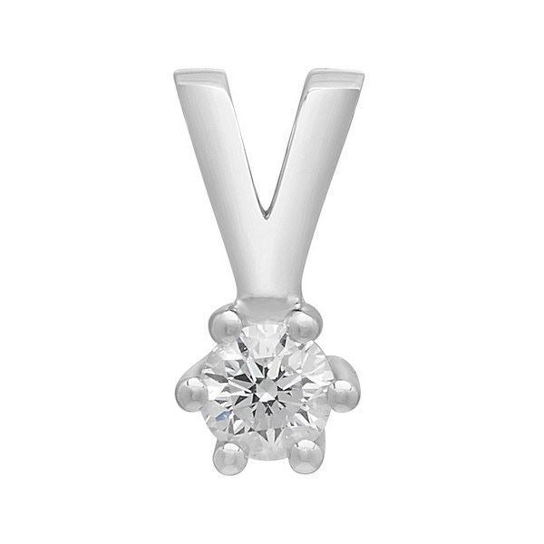 Afrodite - Diamantvedhæng i 14 kt. Hvidguld med 0,03 - 0,15ct