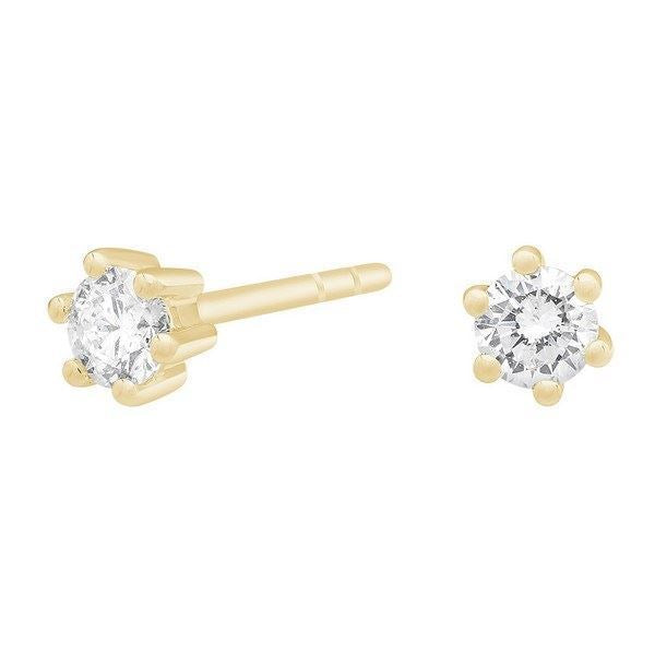 Afrodite Diamant ørestikker i 14 kt. guld m. 0,06ct.-0,40ct.
