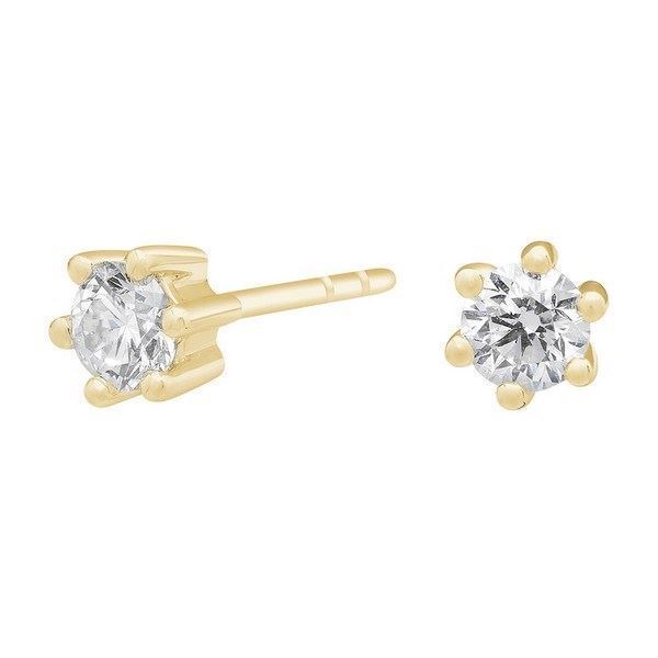 Afrodite Diamant ørestikker i 14 kt. guld m. 0,06ct.-0,40ct.