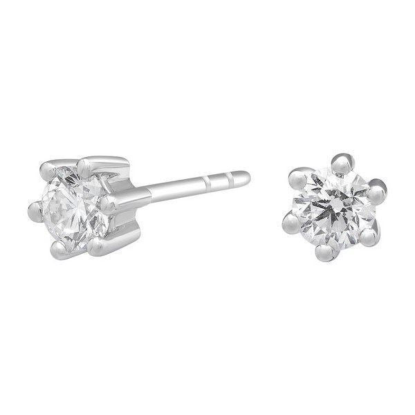 Afrodite diamant ørestikker i 14 kt hvidguld fra 0,06 til 0,40 ct