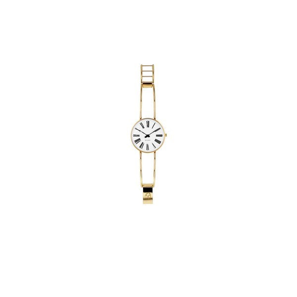 Bøjleur Roman urskive, guld rem af Arne Jacobsen 53307-1619