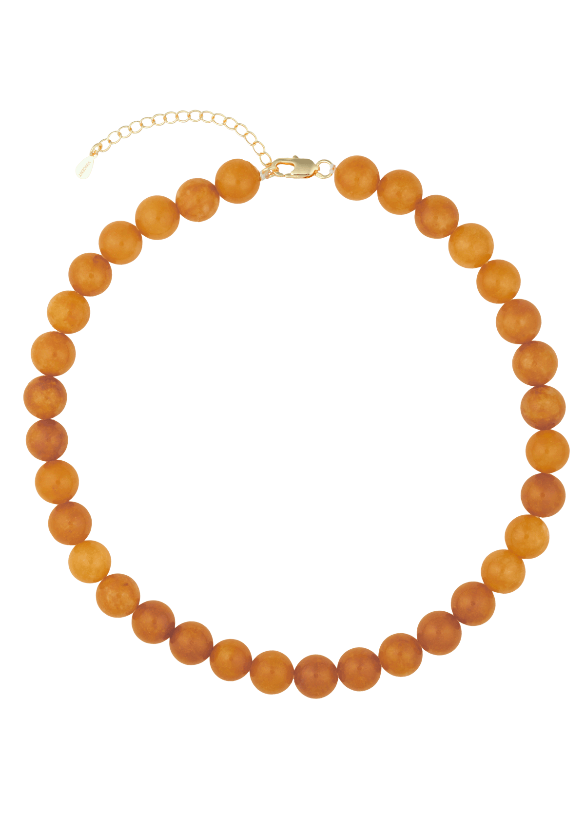 Candy Coral Amber halskæde med orange krystalperler fra House of Vincent