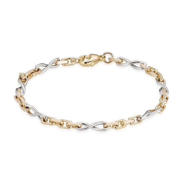 Anker Sløjfe armbånd 14 kt. guld og hvidguld