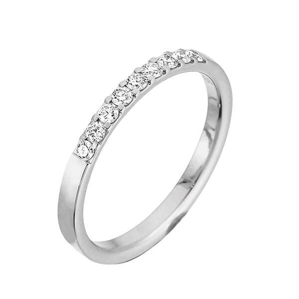 Alliance ring i 14 karat hvidguld med i alt 0,20 ct. A2425-H