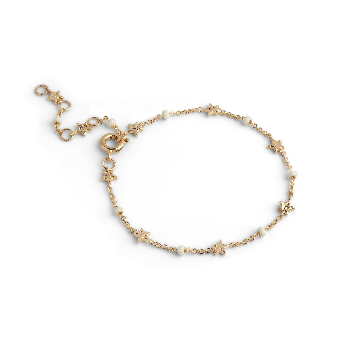 Enamel Lola Star Daisy armbånd i forgyldt messing