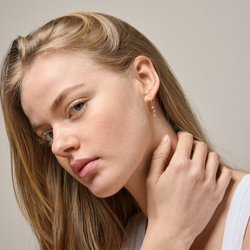 Lola Blush øreringe i forgyldt sølv af Enamel, model