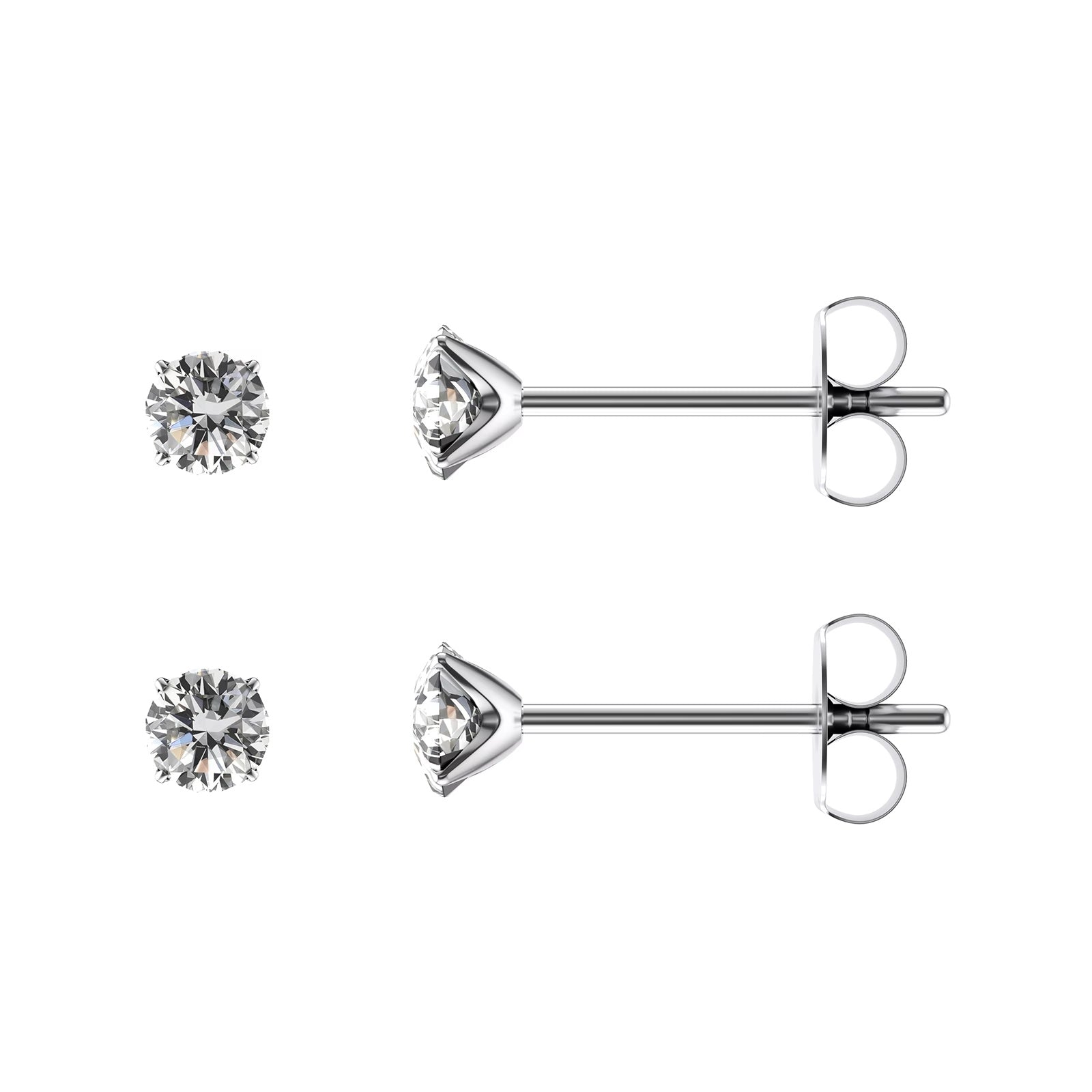 100% Titanium ørestikker med sten i 5mm