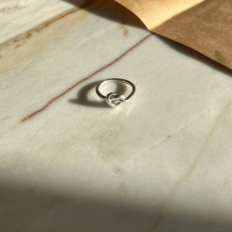 Tied Heart Ring i sølv 3