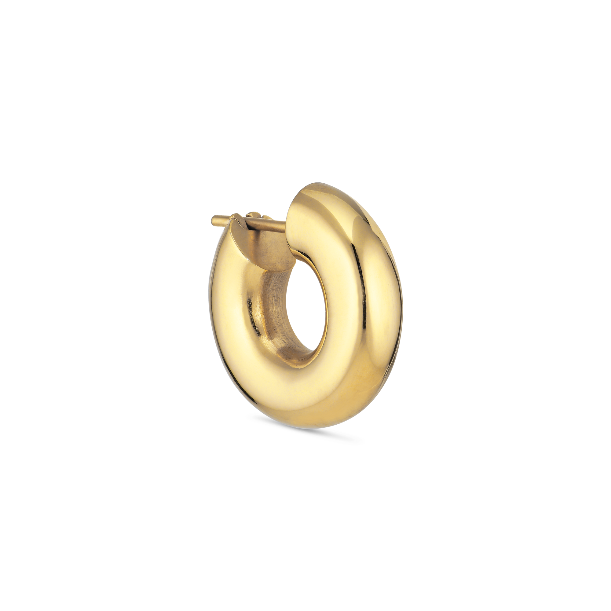 Jane Kønig Shiny Small Chunky Hoops i forgyldt sølv