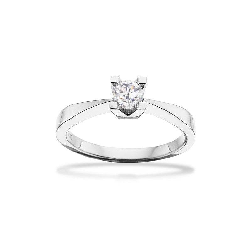 Kleopatra Ring i 14 kt hvidguld med 0,05-050 ct diamant