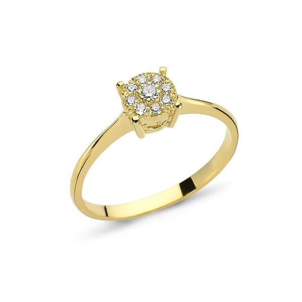 Coronet ring i 14 kt guld fra NURAN med diamanter  -15 %