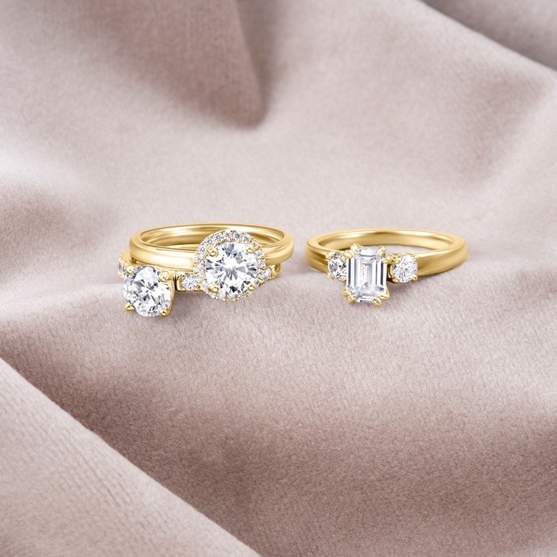Siersbøl Luxury Classic firkantet ring i 14 kt rødguld med 1,4 ct lab-grown diamanter