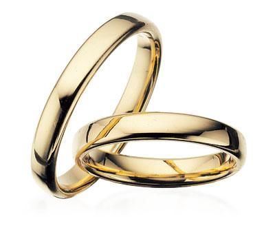 Vielsesringe i 8 eller 14 karat guld med blank overflade og mulighed for brillant – fra Scrouples