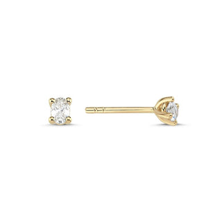 The One Oval Diamant øreringe 14kt guld m. i alt 0,26 - 0,66 ct
