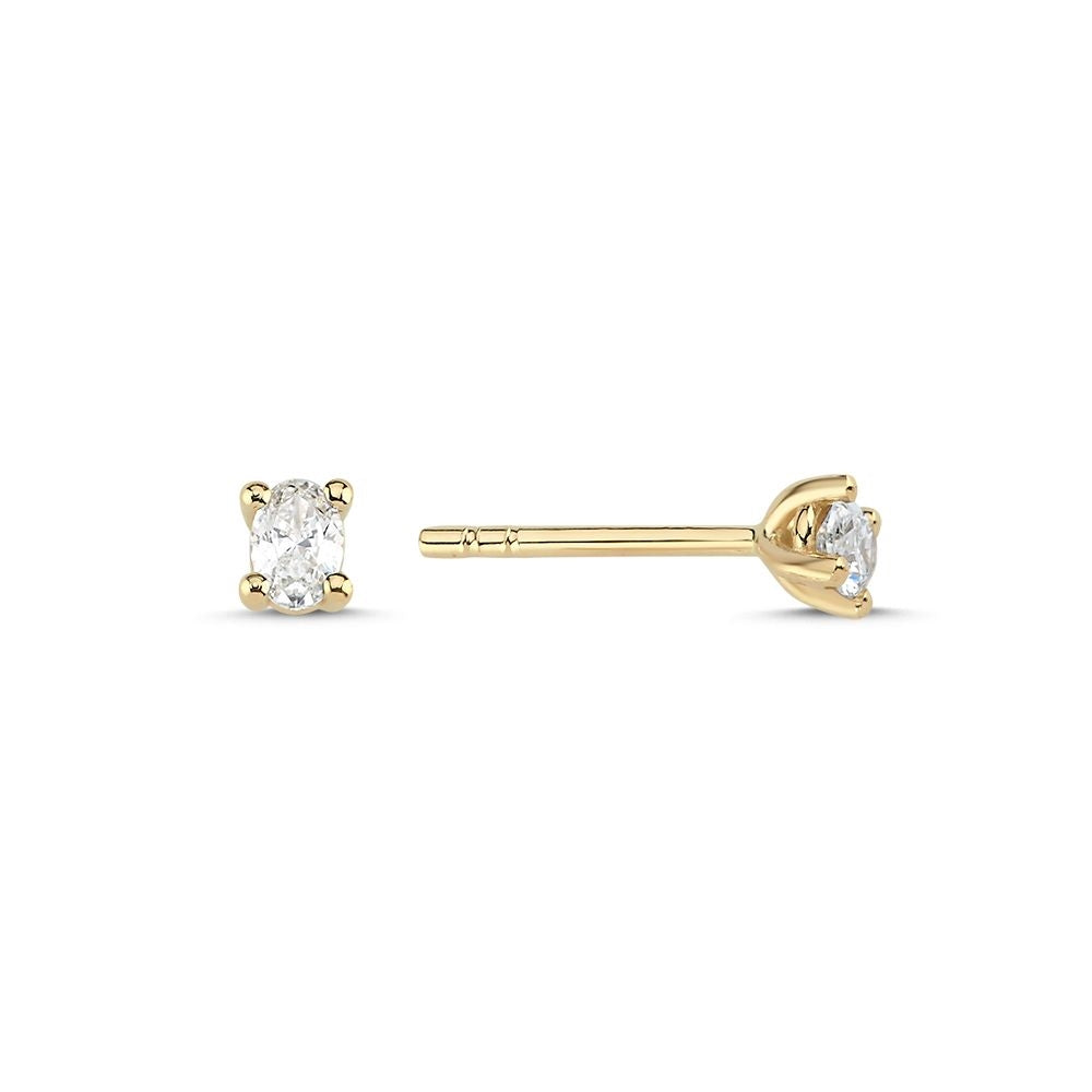 The One Oval Diamant øreringe 14kt guld m. i alt 0,26 - 0,66 ct