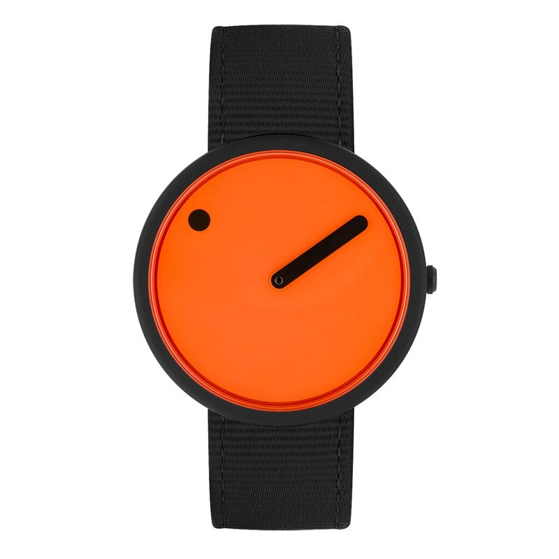 Picto - Signal Orange urskive og Manta Ray Black rem