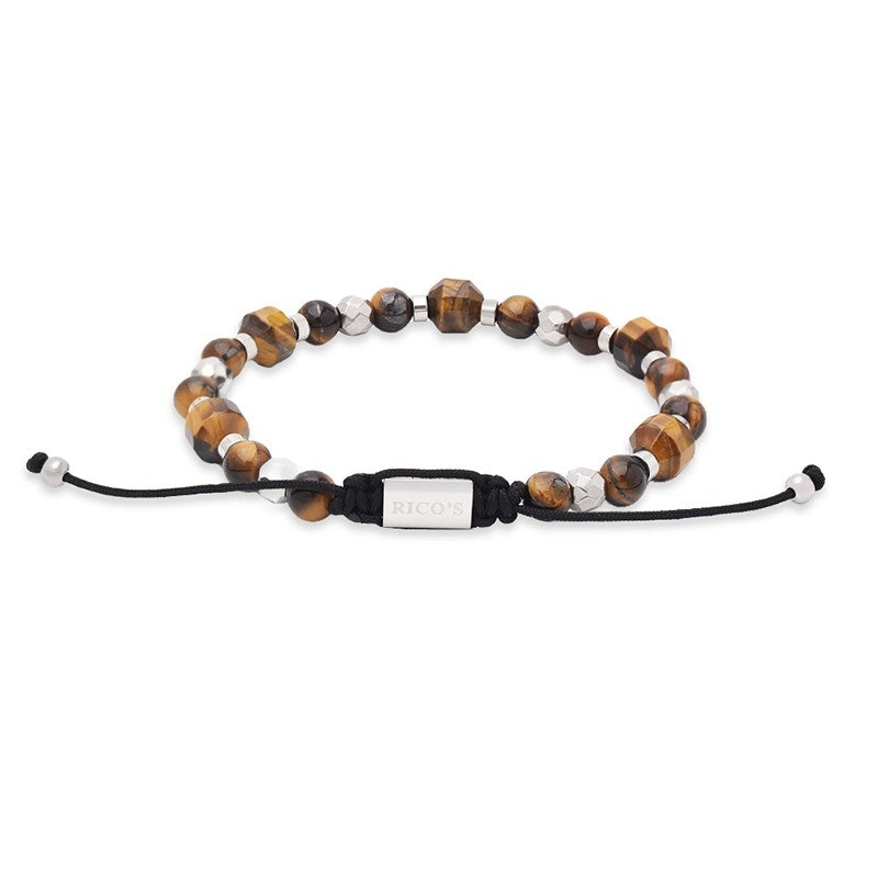 Rico's armbånd med perler i gul tigerøje RC518S 2