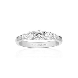 Sif Jakobs Jewellery Belluno ring i rhodineret sølv med facetslebne hvide zirkoner