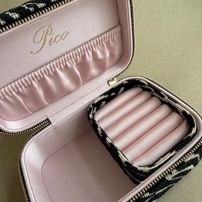 Pico - Large Trinket Jewelry Box i Black Zebra