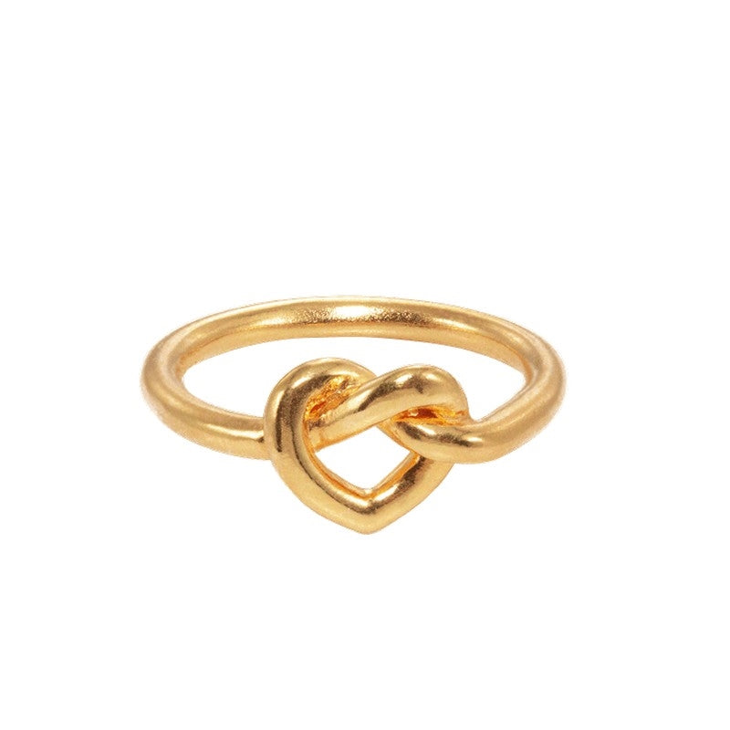 Tied Heart Ring i forgyldt sølv fra Jane Kønig