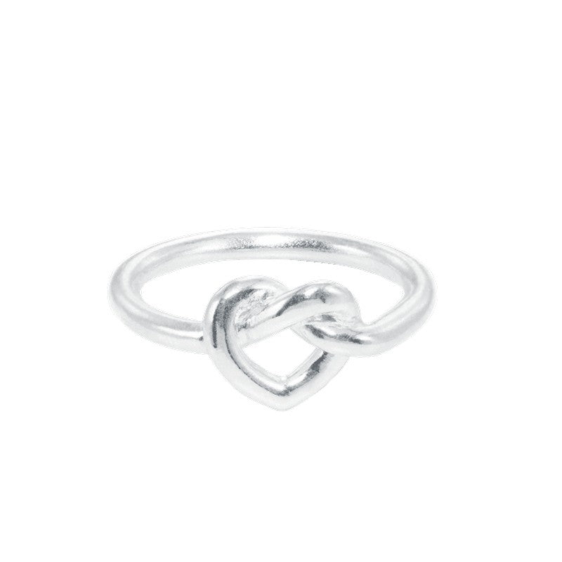 Tied Heart Ring i sølv fra Jane Kønig
