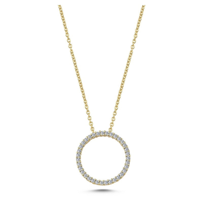 Cirkel 14 kt Guld vedhæng m. 0,21 ct. | V2205 021