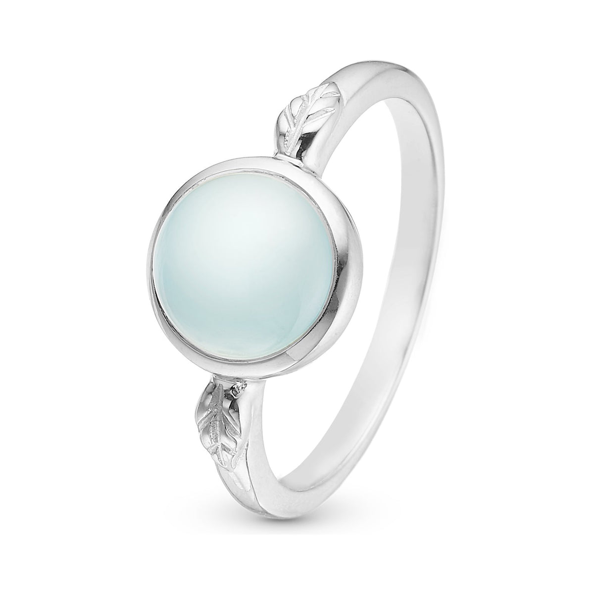 Christina Blue Chalcedony ring i sølv med chalcedon