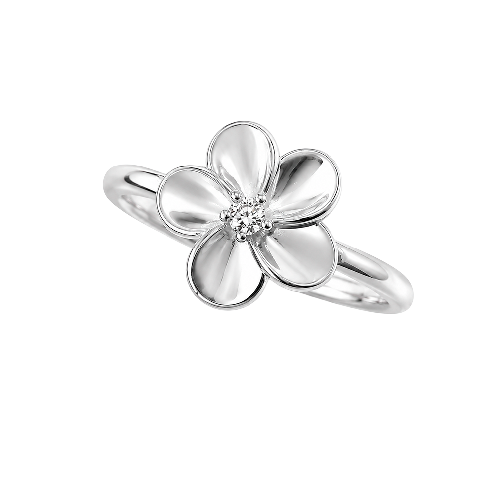 Christina Flower Bouquette ring i sølv med zirkonia