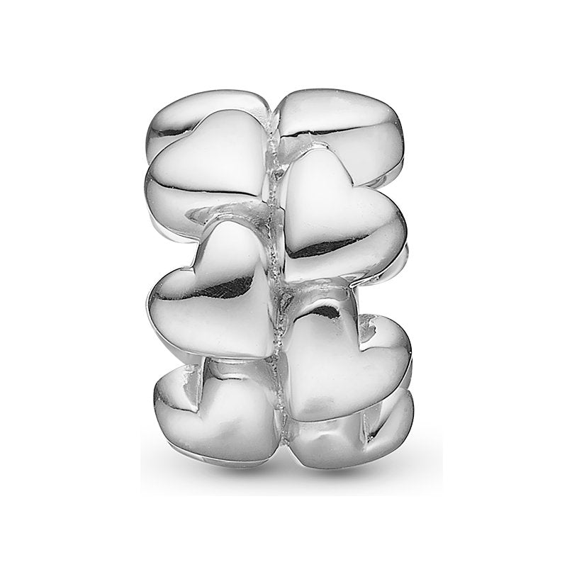 Christina Hearts & Love charm i sølv til læderarmbånd
