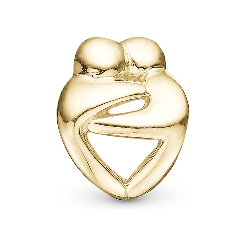 Christina Hugs charm i forgyldt sølv til læderarmbånd