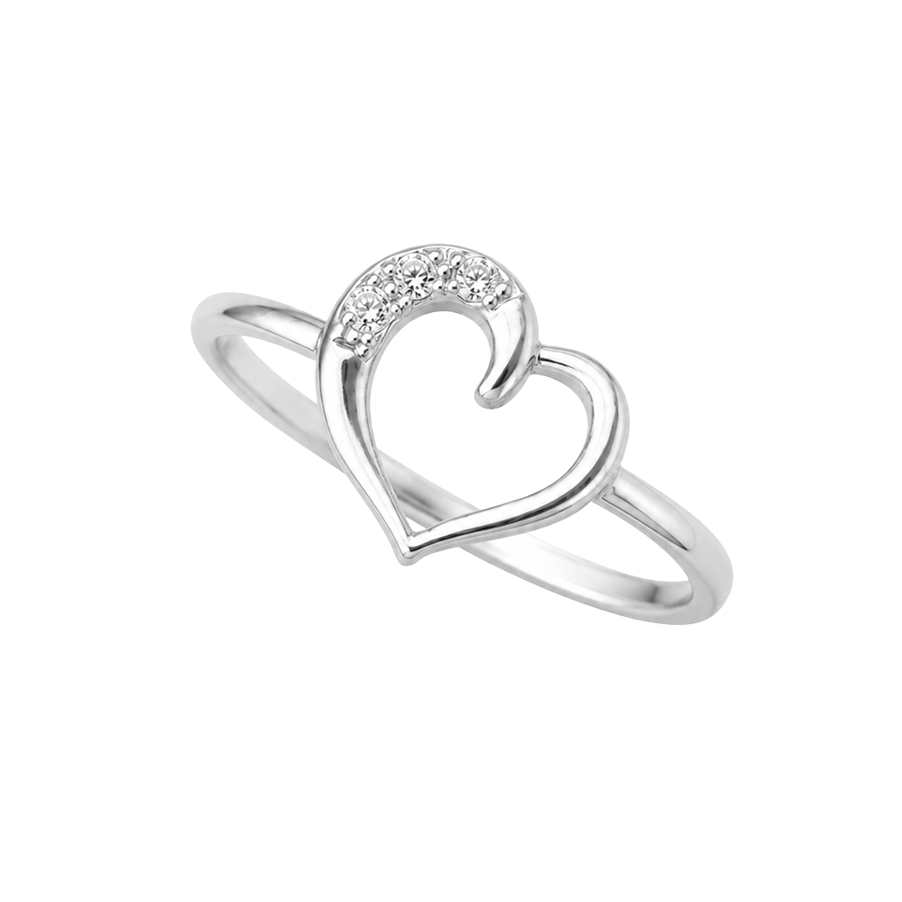 Christina Love Story ring i sølv med zirkonia