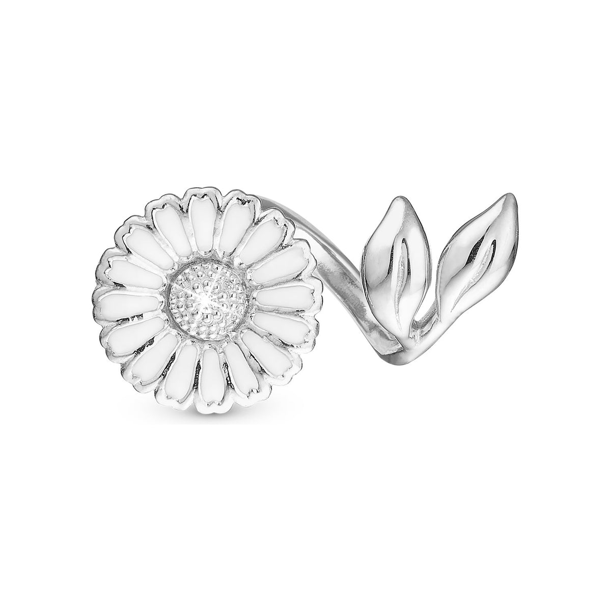 Christina Marguerit with Leafs charm i sølv med topas til læderarmbånd